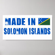 Gjort i Solomon Island Print