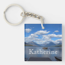 Glaciärnationalparkfotografi Keychain