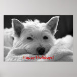 Glad helg - gullig Westie hundaffisch