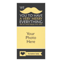 Glad mustasch allt fotokort mall