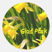Glad Påsk Runde Sticker