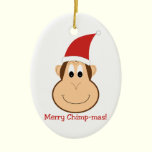 Glada Chimpmas! Prydnadar för Santa apajul julgransprydnader