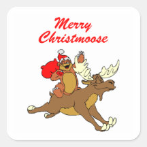 Glada Christmoose Klistermärken