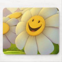 Gladlynt blommaleende mus matta