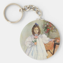 Gladys innehav en rosa ros nyckel ring
