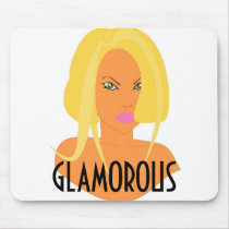 Glamorös blond chick Mousepad musmattor