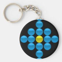 "Glas- knäppas" keychain Nyckel Ringar