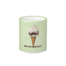 Glass med mustascher kaffe mugg