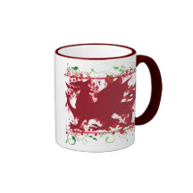 Glass mugg för röd walesisk drake