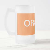 GLASS ORANGE ÖL STEIN KAFFE KOPP
