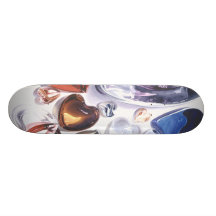 Glass Skateboard för hjärtakärlekvattenfärg