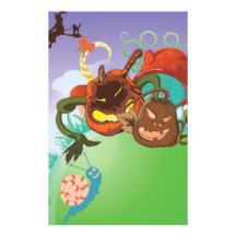 glatt halloween plats personligt brevpapper