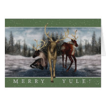 Glatt kort för hälsning för Yule vinterfullvuxen h