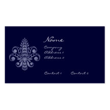 Glimmericks Fleur de Lis Visitkort Mallar