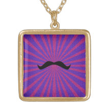 Glittersunburstmustasch Hängsmycke
