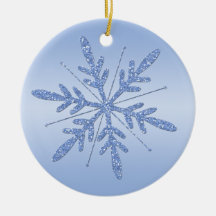 Glittery prydnad för isblåttSnowflake Julgransdekorationer