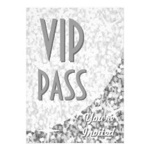 Glitz "silver" buktar "VIP passerar" inbjudan