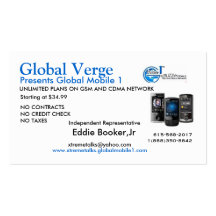 Global kant/globala visitkortar Mobile1