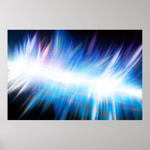 Glödande ljudsignal Waveform Print