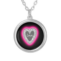 Glödande Loveheart, shock rosa