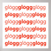 Glogg Glogg Glogg rolig svensk Posters