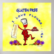 Gluten-Fri nyckfull design Affischer