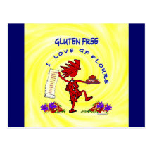 Gluten-Fri nyckfull design Vykort