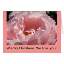 God jul älskar vi dig! Kort semestrar rosa