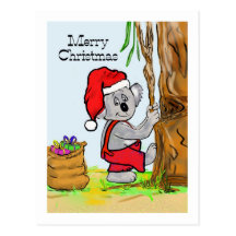 God jul för en Koala Vykort