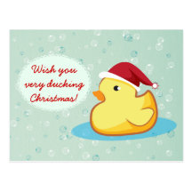 God jul gulnar den rubber ducky vykortet