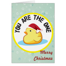 God jul gulnar det rubber duckiehälsningkortet