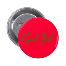 "God Jul" knapp röd.