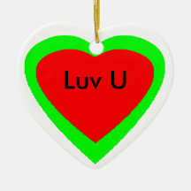God julgott nytt århjärta mig Luv U Julgransdekorationer