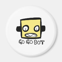GoGoBot robotlogotyp Kylskåps Magneter