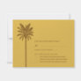 Gold & Brown Beach RSVP Cards (with menu items) inbjudningar