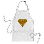 Gold Heart and Satin Apron