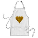 Gold Heart and Satin Apron