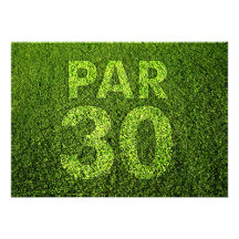 Golf30års födelsedagparty personliga inbjudan