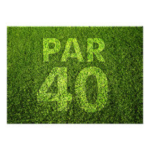 Golf 40th födelsedagsfest inbjudan