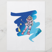 Golf är ut ur denna värld flygblad designs
