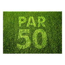 Golf den 50th födelsedagsfesten kort för inbjudningar