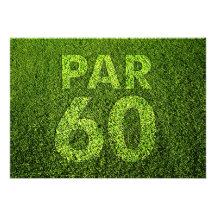 Golf den 60th födelsedagsfesten skräddarsydda inbjudan