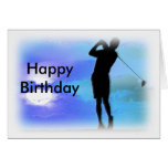 Golf grattis på födelsedagen hälsnings kort
