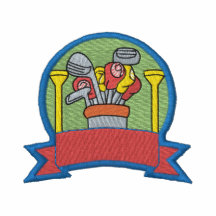 Golf hänger lös logotypen broderad jacka