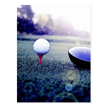 Golfboll & fladdermöss vykort
