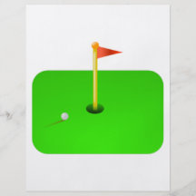 Golfboll- och Golfflagga Flyg Blad