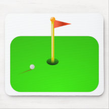 Golfboll- och Golfflagga Musmatta