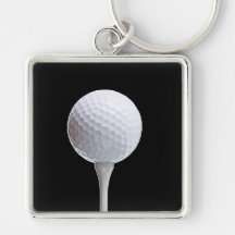 Golfboll och utslagsplats på den skräddarsy Svarte Nyckel Ring
