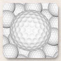 GolfbollCollage Glas Underlägg