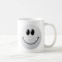 Golfbollsmiley face kaffe mugg